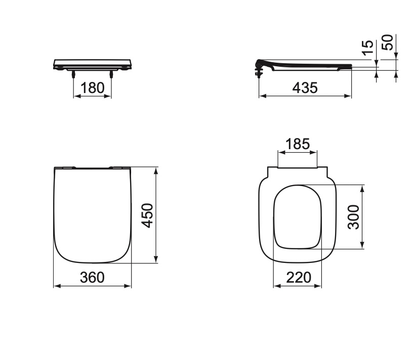 Ideal Standard I Life T461401 T500301 miska wisząca Rimless deska